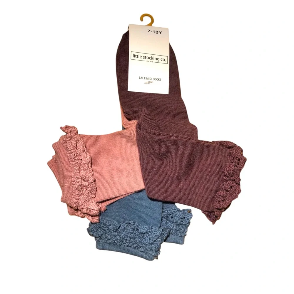 Little Stocking Co | 3-pack Midi Lace Socks Bundle